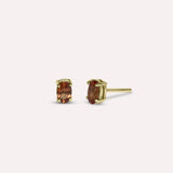 Gold Peony in Orange Earrings