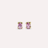 Gold Peony in Light Pink Earrings