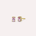 Gold Peony in Light Pink Earrings