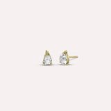 Gold Shaya in Clear White Earrings